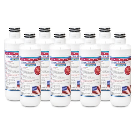 American Filter Co AFC Brand AFC-RF-L7, Compatible to LG Lt1000p Refrigerator Water Filters (8PK) Made by AFC Lt1000p-AFC-RF-L7-8-93077